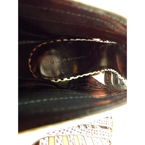 NIB BALENCIAGA MULTI COLOR PYTHON WOVEN WINGS SCULPTURE HEELS PUMPS 40.5 $3K - Picture 8 of 12